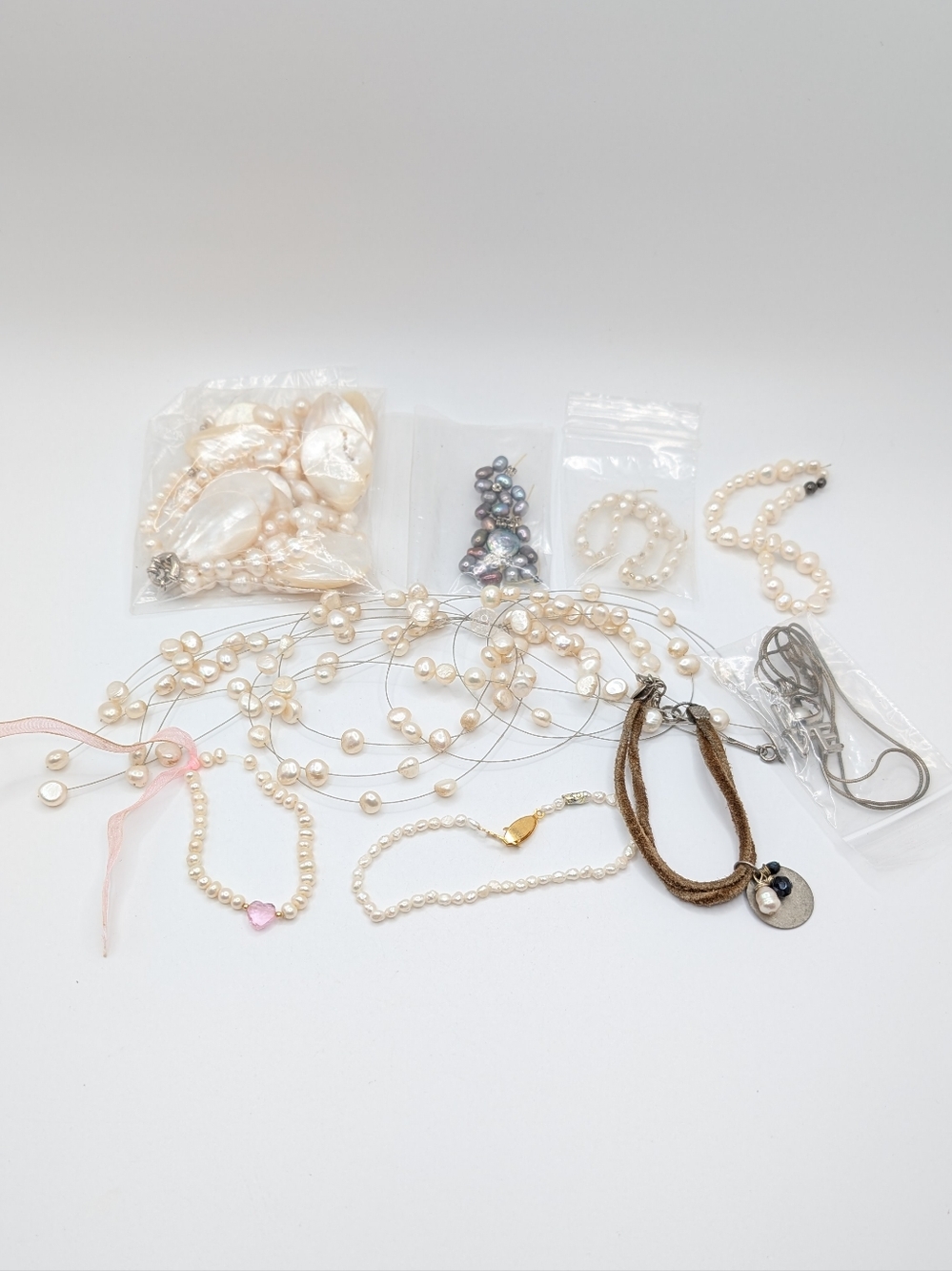 Cultured Freshwater Pearl Jewelry Craft Lot